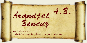 Aranđel Bencuz vizit kartica